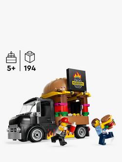 LEGO City Burger Van Food Truck Vehicle Toy Set 60404 - view 2, Multi
