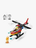 LEGO City Fire Rescue Helicopter Toy Vehicle Set 60411