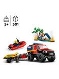 LEGO City 4x4 Fire Engine with Rescue Boat Toys 60412