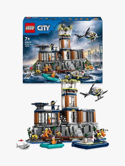 LEGO City Police Prison Island with Helicopter Toy 60419, Multi