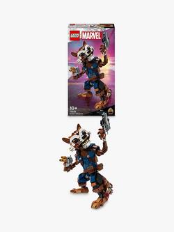 LEGO Marvel Rocket & Baby Groot Buildable Toy Figures 76282, Multi