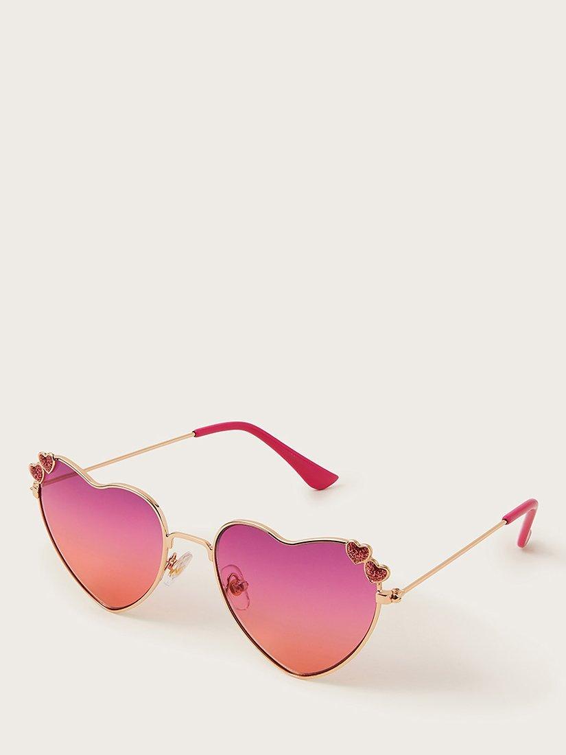 Girls shops heart shaped sunglasses