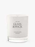Glass & Wick Tuscan Vine Leaves Scented Candle, 220g