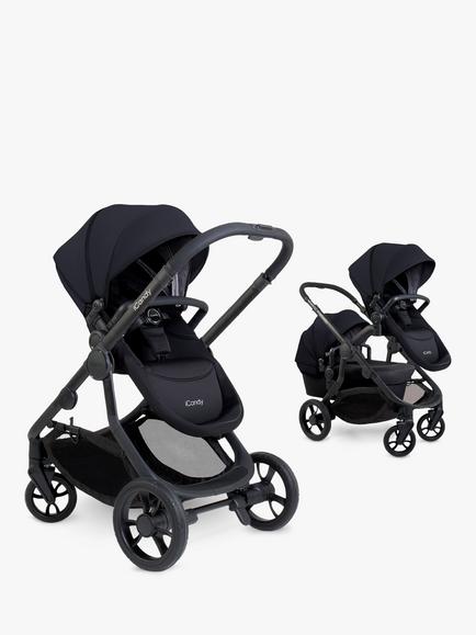 iCandy Orange 4 Pushchair, Carrycot & Rain Cover Bundle Pack, Black