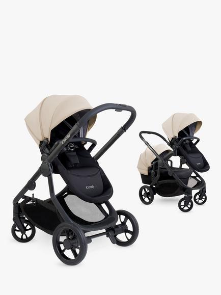 iCandy Orange 4 Pushchair, Carrycot & Rain Cover Bundle Pack, Latte