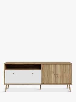 EasyKlix Harllson TV Unit - view 2, White/Oak