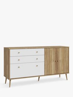 EasyKlix Harllson Large Sideboard White/Oak, White/Oak