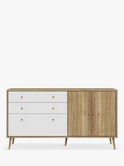 EasyKlix Harllson Large Sideboard White/Oak - view 2, White/Oak