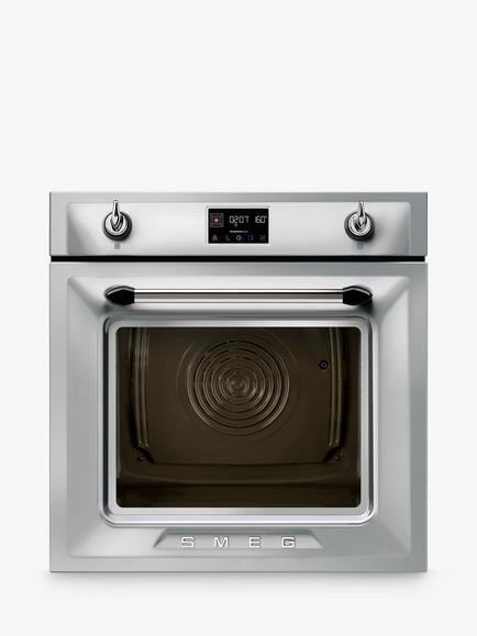 Smeg Victoria SOP6902S2PN 60cm Integrated Single Electric Oven, Black, Stainless Steel