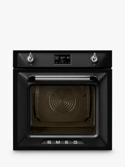 Smeg Victoria SOP6902S2PN 60cm Integrated Single Electric Oven, Black, Black