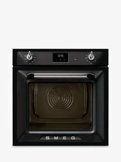 Smeg Victoria SOP6900TN 60cm Integrated Single Oven, Black, Black