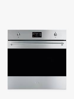 Smeg Classic SOP6302S2PX 60cm Integrated Single Electric Oven, Stainless Steel, Stainless Steel
