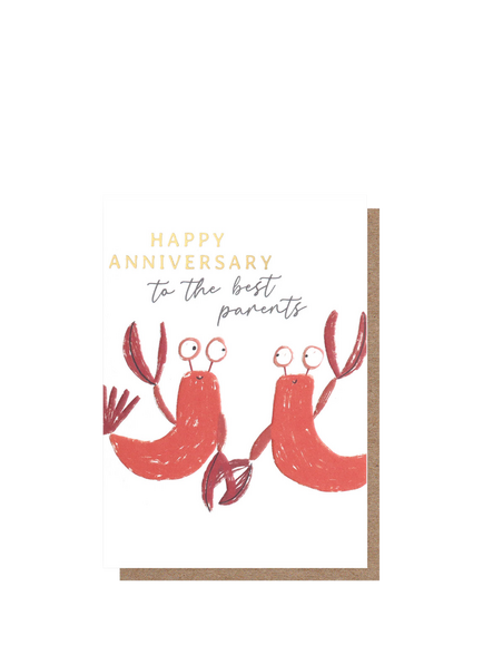 Caroline Gardner Lobster Parents Anniversary Card, Multi