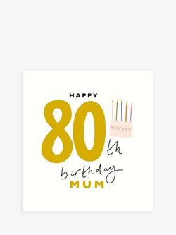 Caroline Gardner Mum Happy 80th Birthday Card, Multi