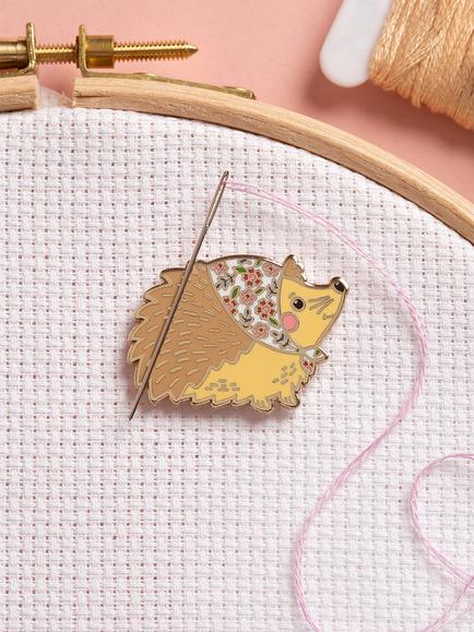 Caterpillar Cross Stitch Mrs. Hedgehog Needle Minder, Multi
