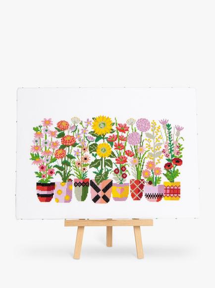 Caterpillar Cross Stitch Bloom and Grow Cross Stitch Kit, Multi