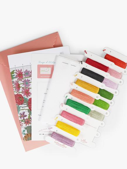 Caterpillar Cross Stitch Bloom and Grow Cross Stitch Kit - view 2, Multi