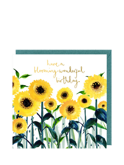 Louise Mulgrew Designs Sunflowers Birthday Card, Multi
