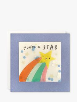 James Ellis Stevens Star Colourful Shakies Birthday Card, Multi