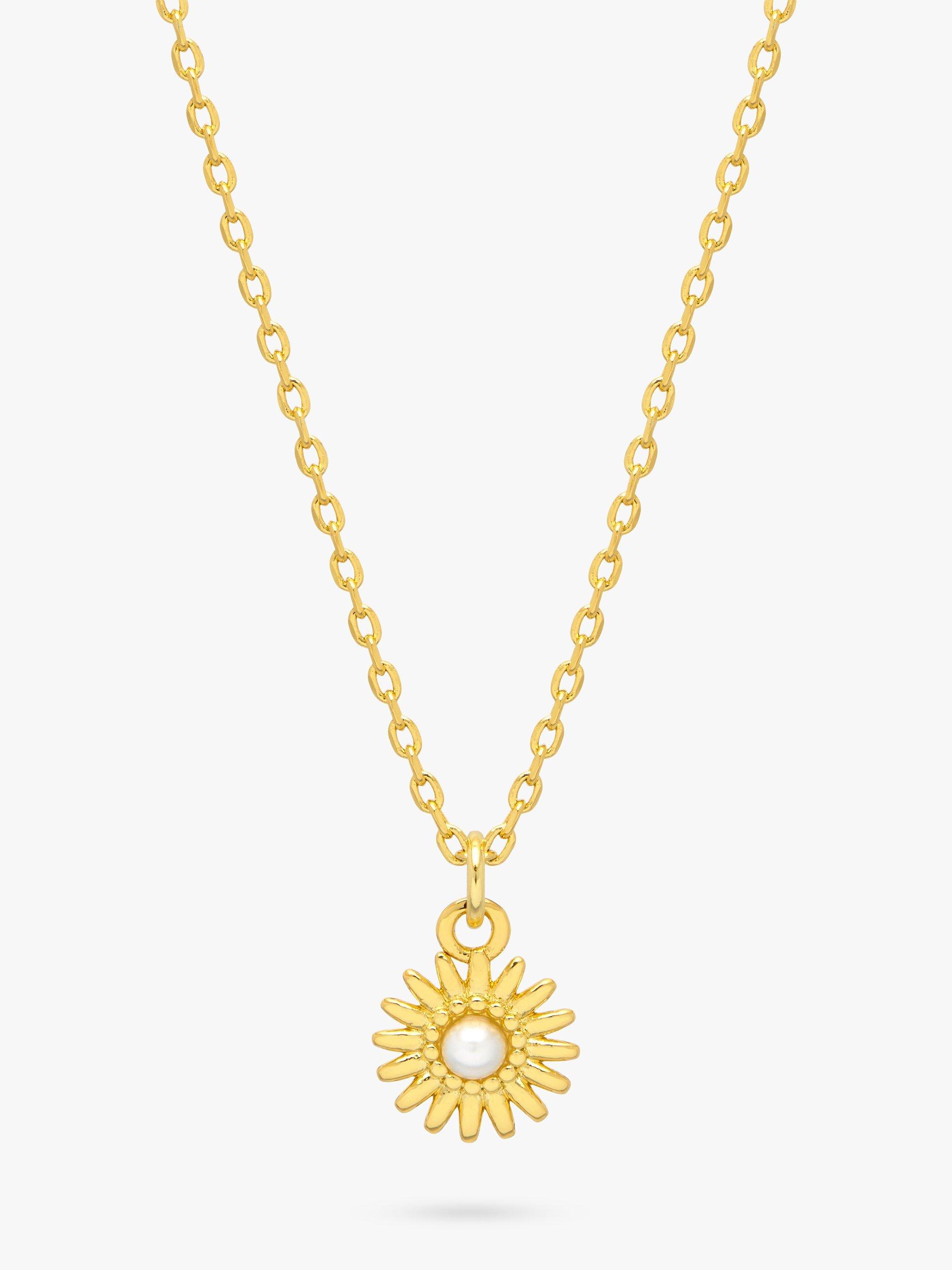 Estella Bartlett Wonderful Mum Flower Necklace, Gold