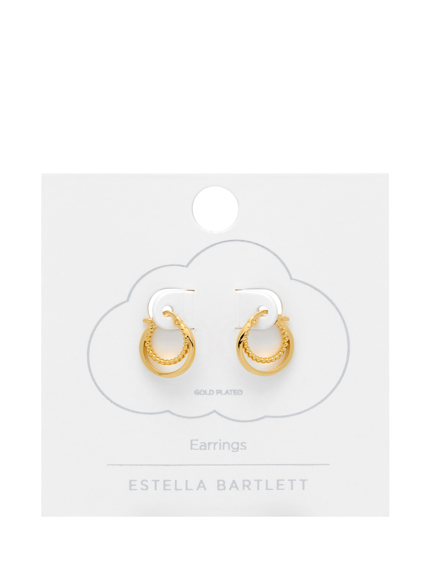 Product image 2 of 2, which shows Estella Bartlett Double Twisted Hoop Earrings, Gold