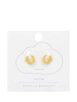 Estella Bartlett Sun Huggie Hoop Earrings, Gold - view 2, Gold