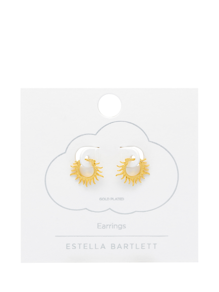 Estella Bartlett Sun Huggie Hoop Earrings, Gold - view 2, Gold