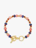 Estella Bartlett Lapis And Agate Beaded Bracelet, Gold/Multi