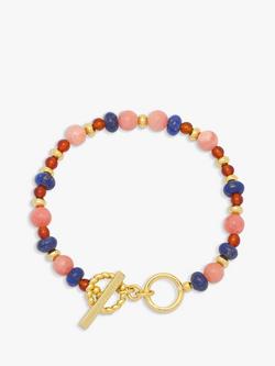 Estella Bartlett Lapis And Agate Beaded Bracelet, Gold/Multi, Gold