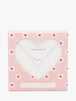 Estella Bartlett Domed Heart Necklace - view 2, Silver