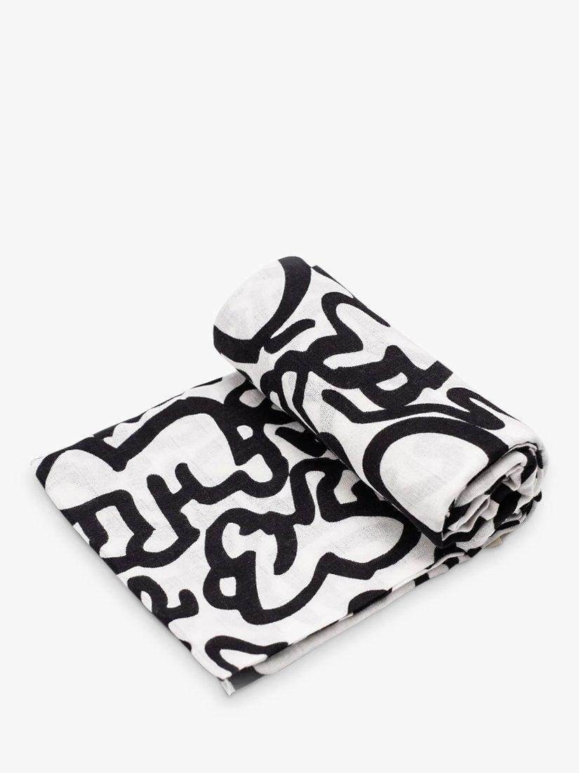 Etta Loves x Keith Haring Baby GOTS Organic Cotton Extra-Large Sensory Muslin Square