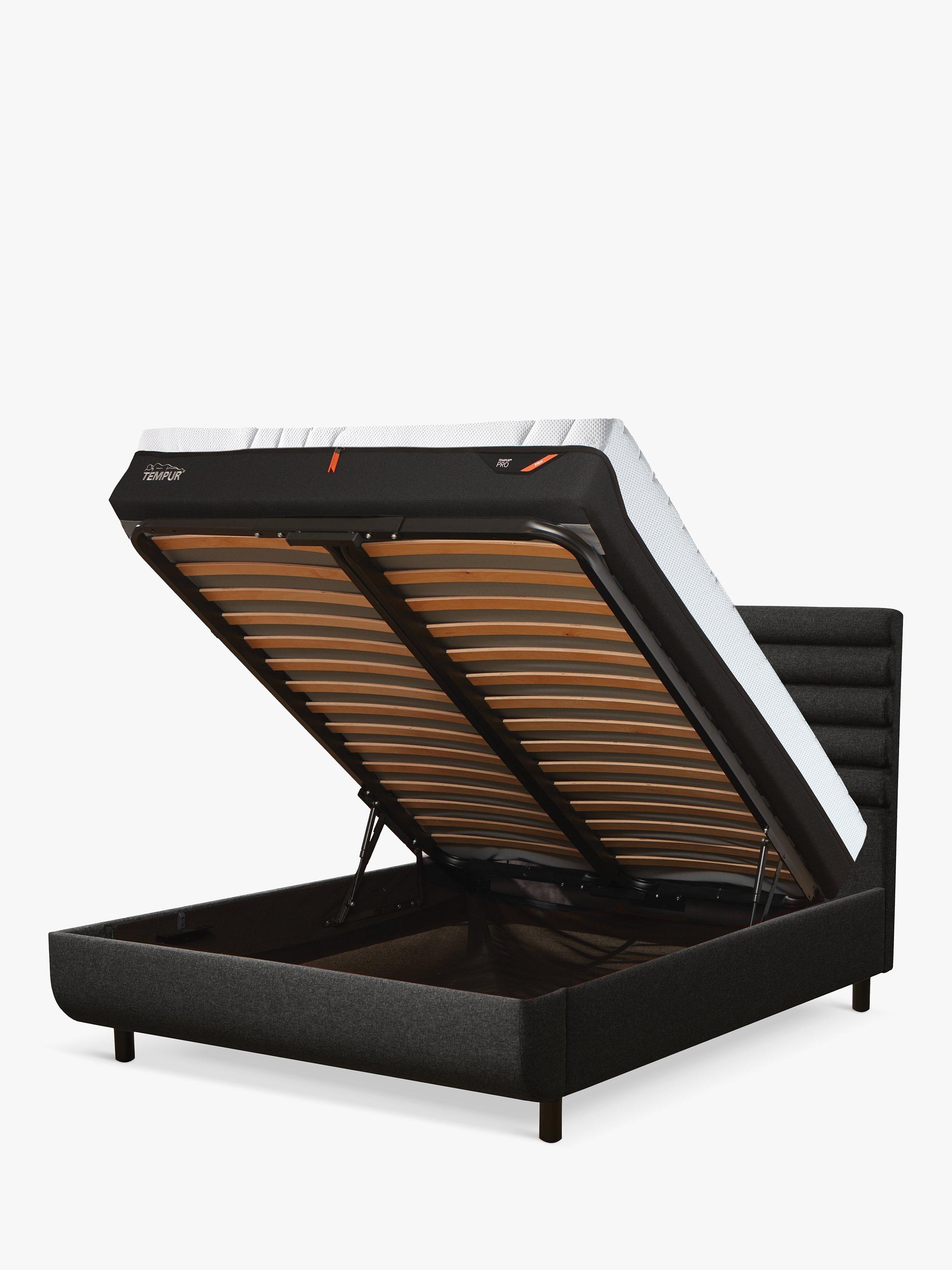 TEMPUR® Arc™ Ottoman Storage Vectra Upholstered Bed Frame, Super King Size, Dark Grey