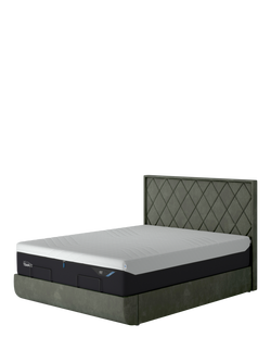 TEMPUR® Arc™ Static Disc Quilted Upholstered Bed Frame, King Size, Dark Green
