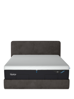 TEMPUR® Arc™ Static Disc Form Upholstered Bed Frame, Super King Size - view 2, Dark Grey