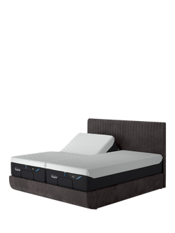 TEMPUR® Arc™ Adjustable Disc Vertica Upholstered Bed Frame, King Size, Dark Grey