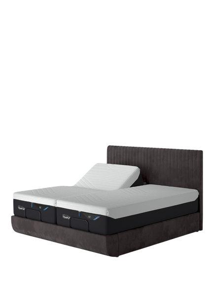 TEMPUR® Arc™ Adjustable Disc Vertica Upholstered Bed Frame, King Size, Dark Grey