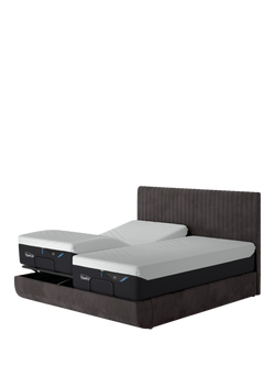 TEMPUR® Arc™ Adjustable Disc Vertica Upholstered Bed Frame, King Size - view 2, Dark Grey