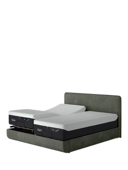 TEMPUR® Arc™ Adjustable Disc Upholstered Bed Frame, Super King Size - view 2, Dark Green