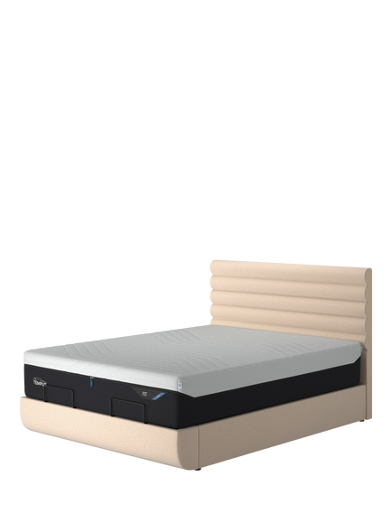 TEMPUR® Arc™ Static Disc Vectra Upholstered Bed Frame, Super King Size, Sand