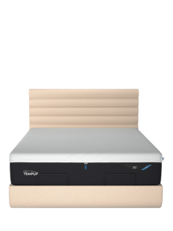 TEMPUR® Arc™ Static Disc Vectra Upholstered Bed Frame, Super King Size - view 2, Sand