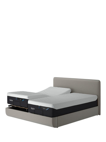 TEMPUR® Arc™ Adjustable Disc Upholstered Bed Frame, King Size - view 2, Warm Stone