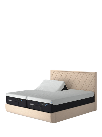 TEMPUR® Arc™ Adjustable Disc Quilted Upholstered Bed Frame, King Size, Sand