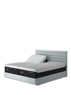 TEMPUR® Arc™ Adjustable Disc Vectra Upholstered Bed Frame, Super King Size, Stone