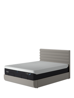 TEMPUR® Arc™ Static Disc Vectra Upholstered Bed Frame, King Size, Warm Stone