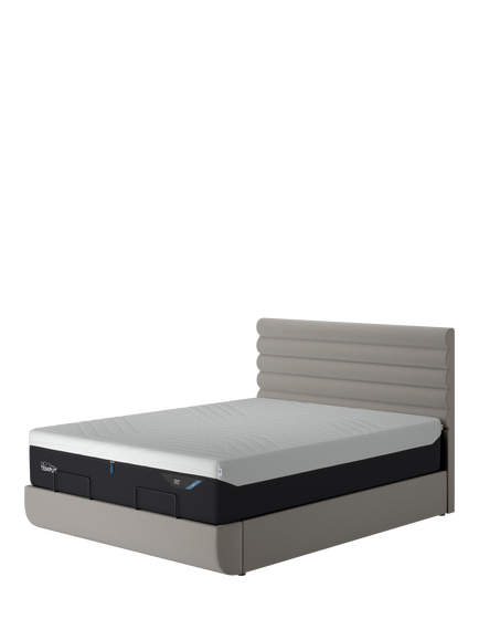 TEMPUR® Arc™ Static Disc Vectra Upholstered Bed Frame, King Size, Warm Stone