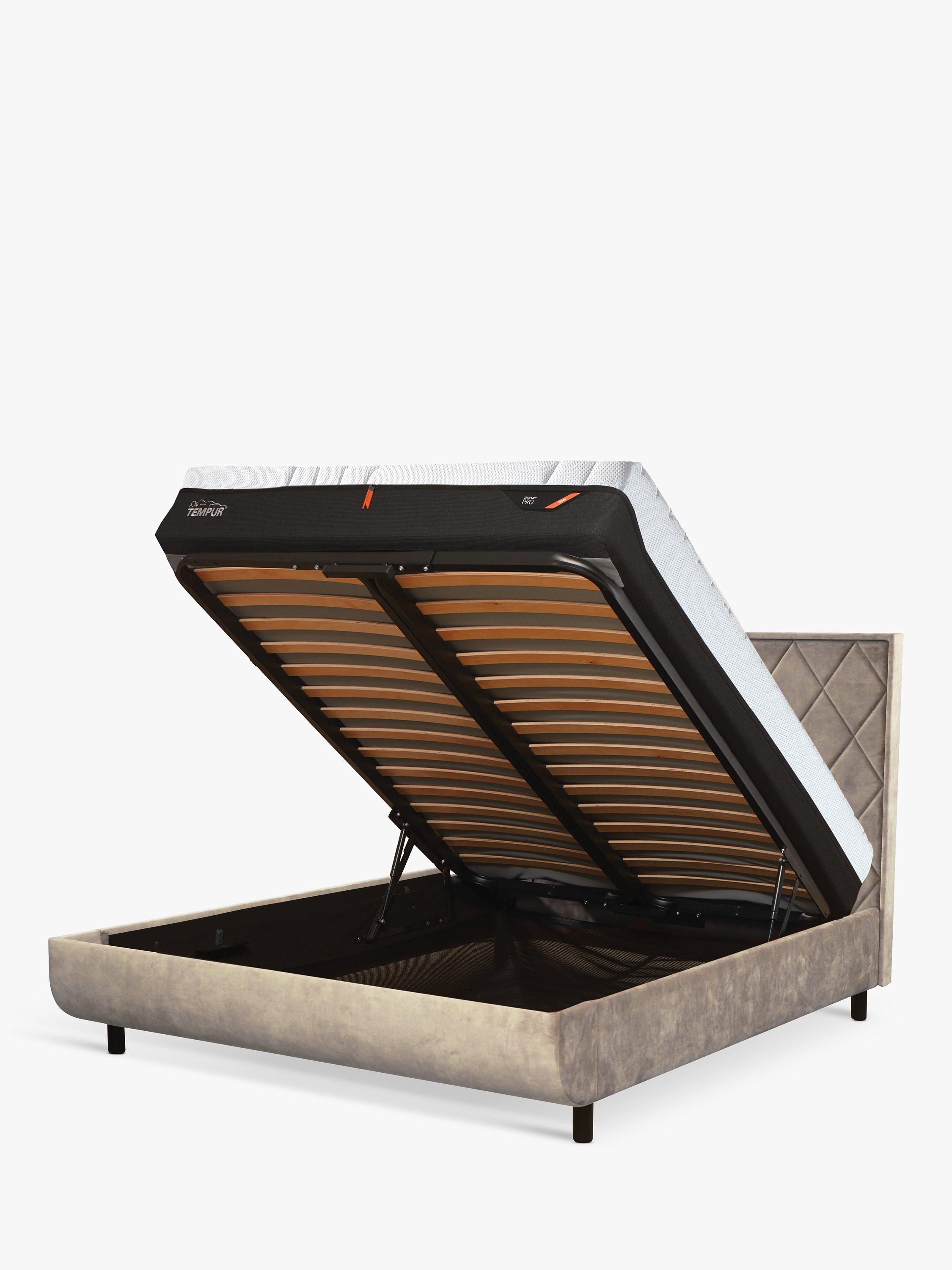 TEMPUR® Arc™ Ottoman Storage Quilted Upholstered Bed Frame, Super King Size, Sand