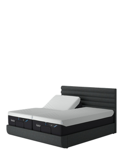 TEMPUR® Arc™ Adjustable Disc Vectra Upholstered Bed Frame, King Size, Dark Stone