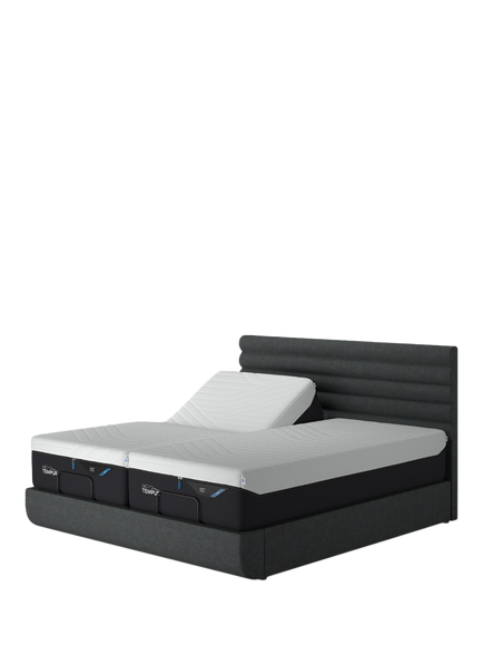 TEMPUR® Arc™ Adjustable Disc Vectra Upholstered Bed Frame, King Size, Dark Stone
