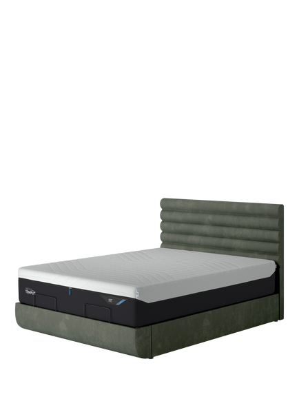 TEMPUR® Arc™ Static Disc Vectra Upholstered Bed Frame, Super King Size, Dark Green