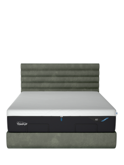 TEMPUR® Arc™ Static Disc Vectra Upholstered Bed Frame, Super King Size - view 2, Dark Green